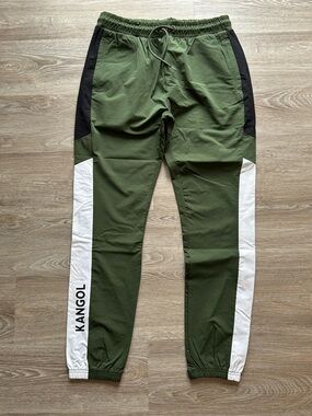 Men’s Kangol Polyamide Track Pants Kombu Green Compo New Without Tags